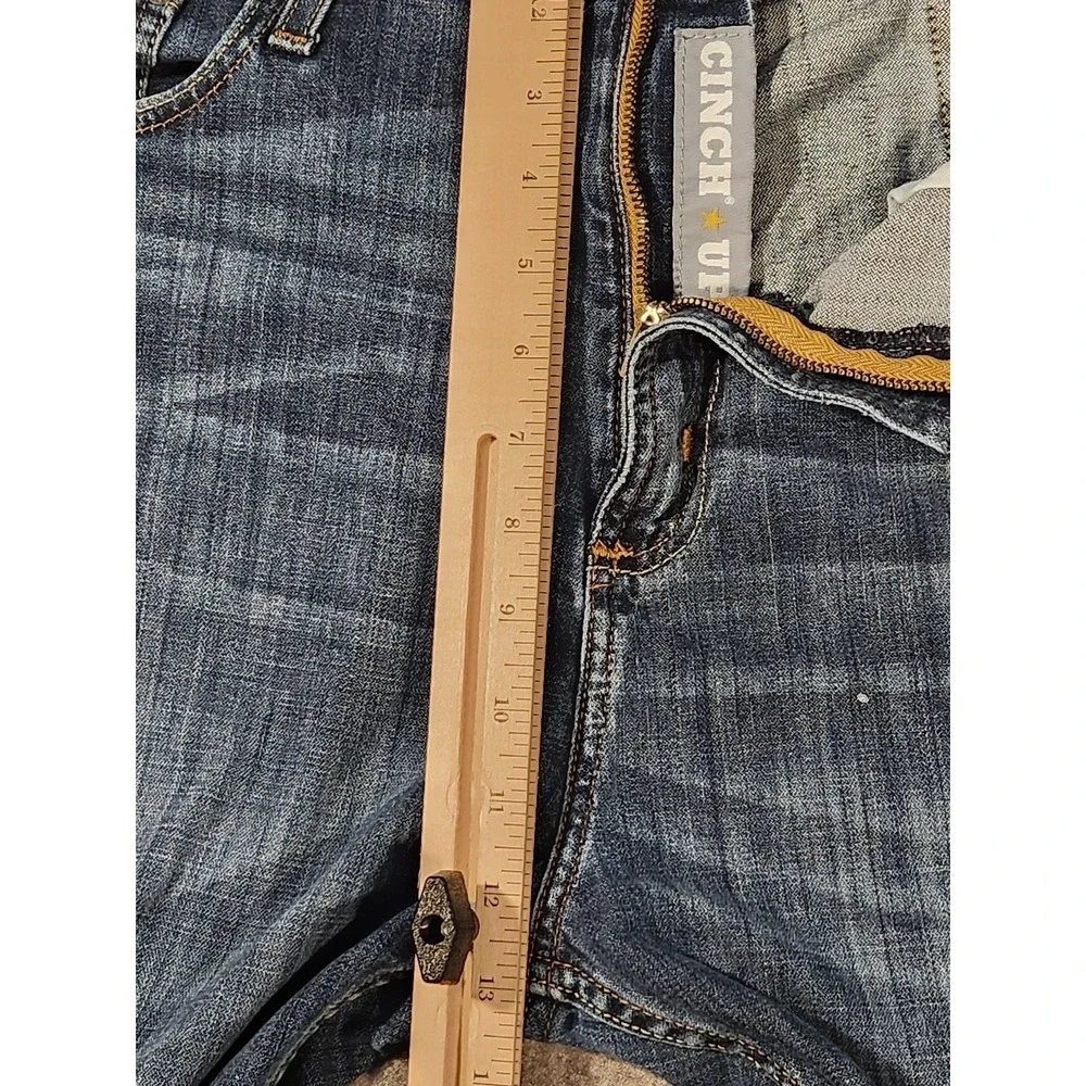 Cinch Silver Label Mens Jeans 40x32 Blue Straight Leg Western Equestrian‎ Denim